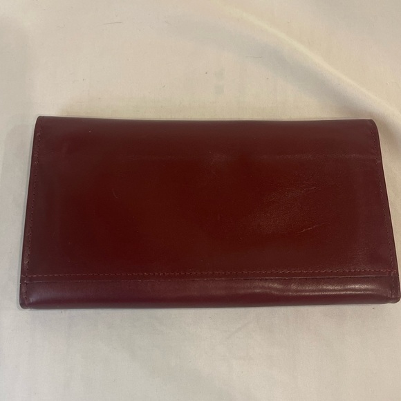 Rolfs Cowhide Vintage Leather Wallet Trifold W/Purse Clasp Gold Accent - Picture 7 of 13